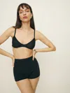 Reformation Brosious Knit Bra In Black