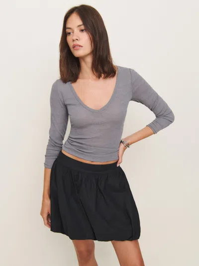 Reformation Brynn Skirt In Black