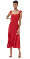 Reformation Bryson Midi Dress In Cherry