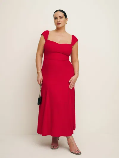 Reformation Bryson Dress Es In Cherry