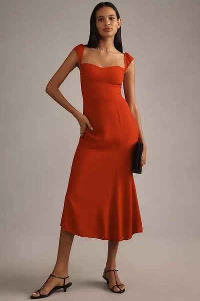 Reformation Bryson Dress In Red