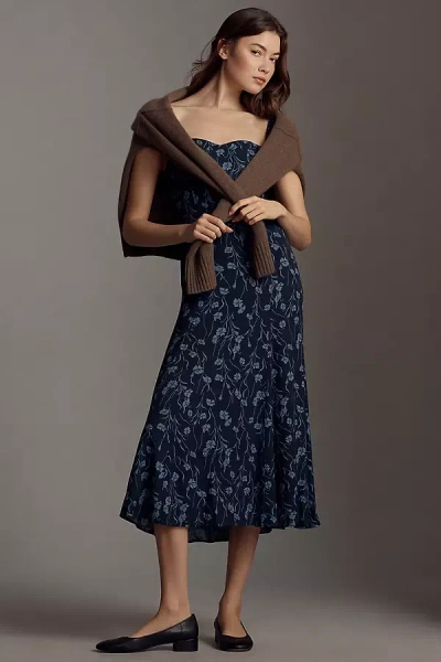 Reformation Bryson Midi Dress In Blue
