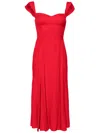 Reformation Bryson Midi Dress In Red