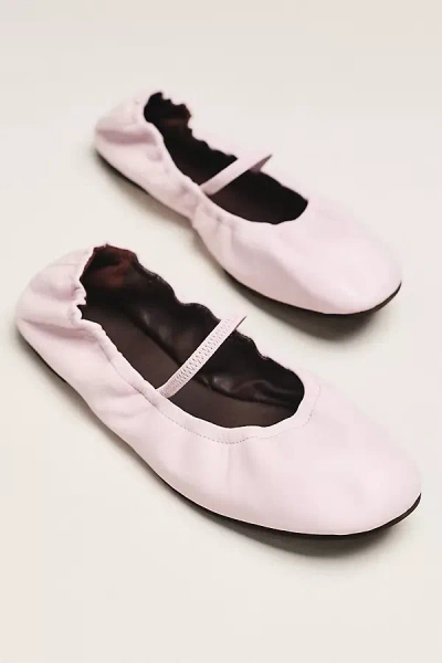 Reformation Buffy Ruched Ballet Flats In Pink