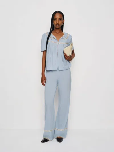Reformation Buttercup Hour Pj Set In Blue