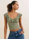 Reformation Cala Top In Green