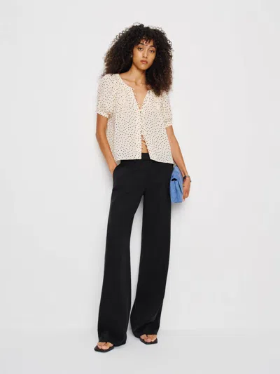 Reformation Calia Sheer Top In Neutral