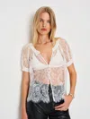 Reformation Calia Sheer Top In White