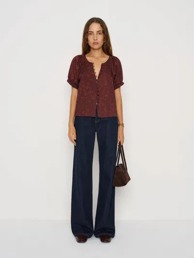 Reformation Calia Top In Brown