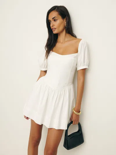 Reformation Calie Dress In White