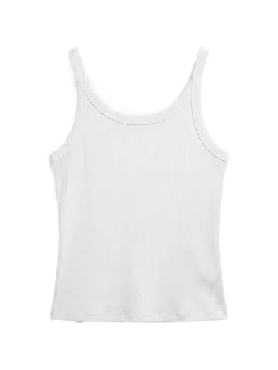 Reformation Calie Ribbed Tank Top In White