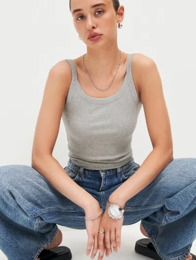 Reformation Calie Tank In Heather Grey