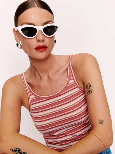 Reformation Calie Tank In Red Stripe