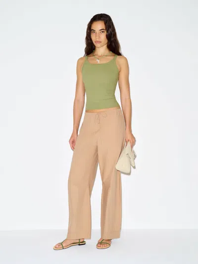 Reformation Calie Tank Top Green Bean Xs