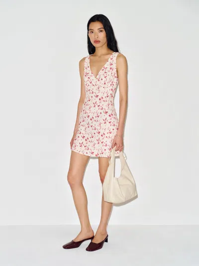 Reformation Calix Dress Ivory Xs In Multi
