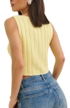 Reformation Callie Rib Organic Cotton Crop Sweater Tank