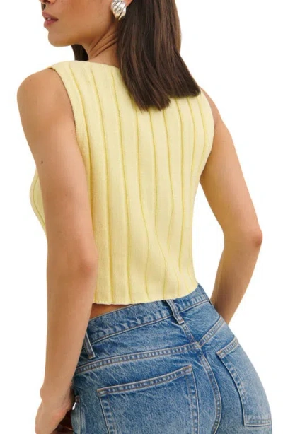 Reformation Callie Rib Organic Cotton Crop Sweater Tank