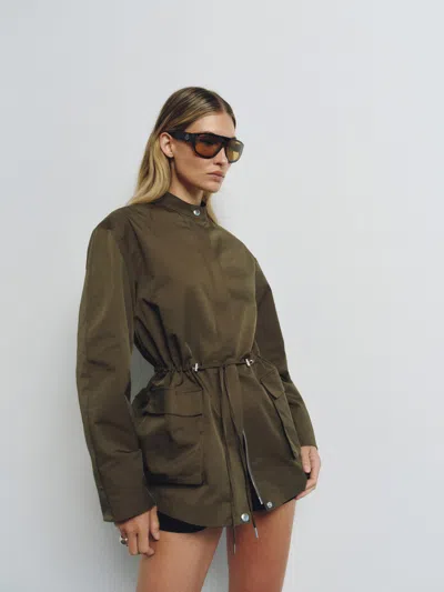 Reformation Callista Jacket Hunter Green Xs