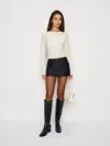 Reformation Calloway Low Rise Skort In Black