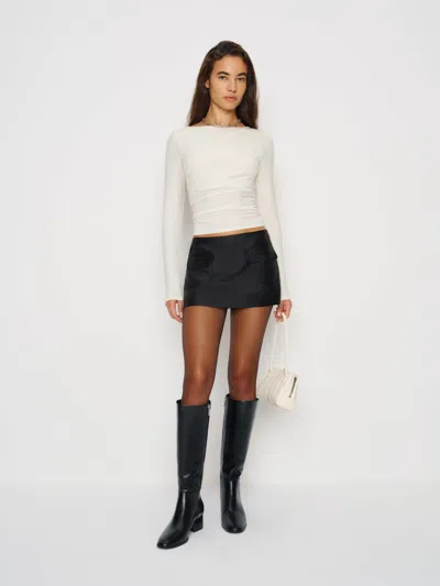 Reformation Calloway Low Rise Skort In Black