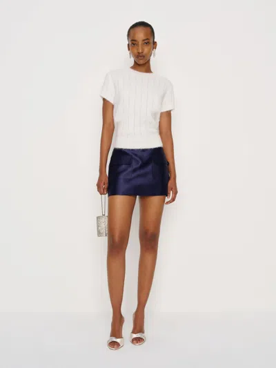Reformation Calloway Low Rise Skort Blue 12