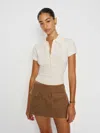 Reformation Calloway Low Rise Skort In Brown