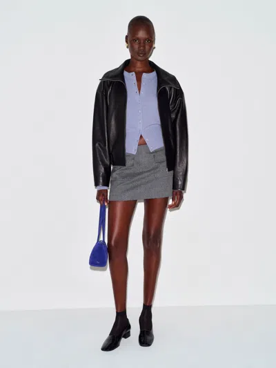 Reformation Calloway Low Rise Skort Grey 0