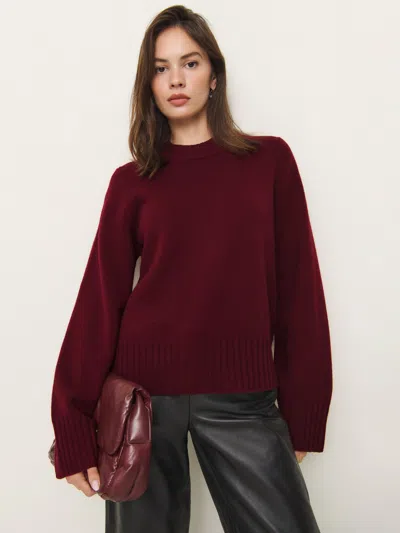 Reformation Calloway Regenerative Wool Crew In Chianti