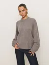 Reformation Calloway Regenerative Wool Crew In Dormouse