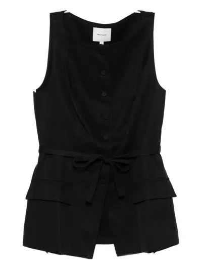 Reformation Camellia Top In Black