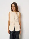 Reformation Camellia Top In Neutral