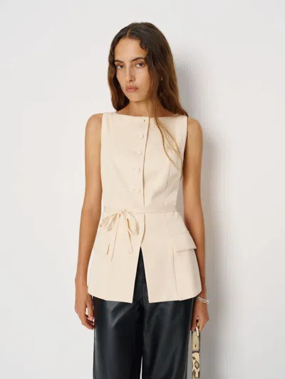 Reformation Camellia Top In Neutral