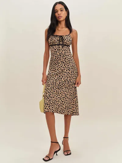 Reformation Camira Dress In Brown