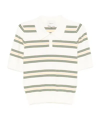 Reformation Campbell Polo Shirt In White