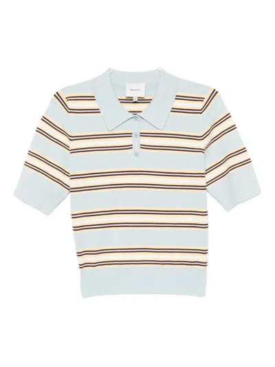 Reformation Campbell Polo Top In Blue
