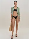 Reformation Campo Bikini Bottom In Black No Trim