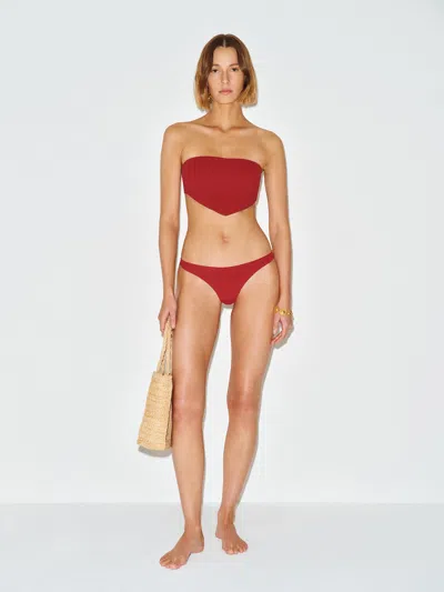 Reformation Campo Bikini Bottom Red Small