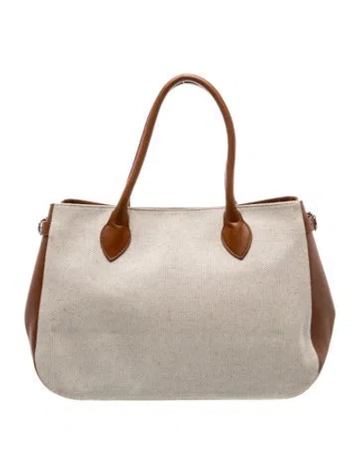 Pre-owned Reformation Canvas Shoulder Bag In Brown