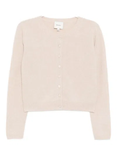 Reformation Clara Cotton Crewneck Cardigan In White