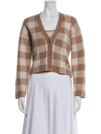 Pre-owned Reformation Cardigan Set Cashmere Sweater W/ Tags In Neutrals