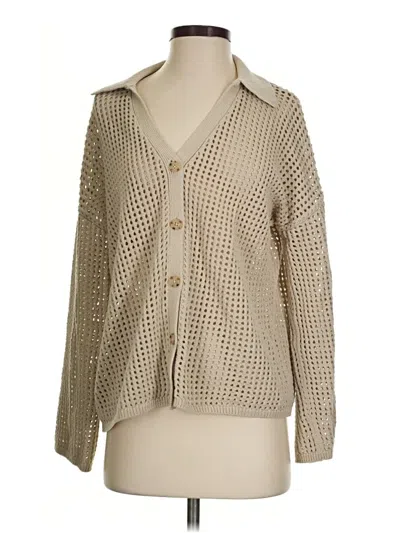 Pre-owned Reformation Cardigan Sweater In Tan
