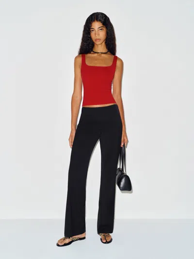 Reformation Carla Knit Top Red Small
