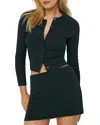 Reformation Carla Low Waist Skirt In Black