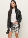 Reformation Carla Low Waist Skirt In Mercury