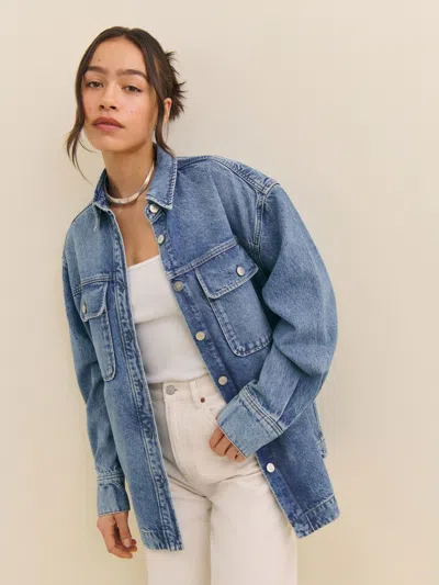 Reformation Carlos Denim Shirt In Colorado