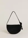 Reformation Carlotta Shoulder Bag In Black Suede