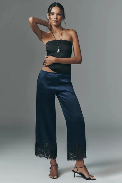 Reformation Carolina Silk Lace Pants In Black