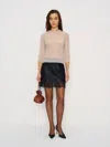 Reformation Carolina Silk Mini Skirt Black Xs In Black