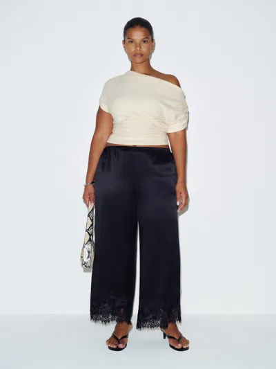 Reformation Carolina Silk Pant Es Black 1x