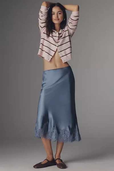 Reformation Carolina Silk Pull-on Midi Skirt In Neutral